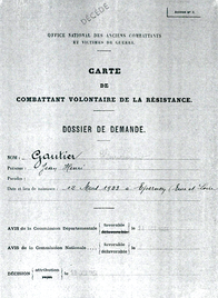 Carte combattant volontaire JeanGautier