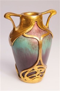 eugène-baudin-petit vase avec montage bronze de-lucien-gaillard