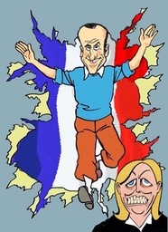 Macron-victorieux-LePen-grimace